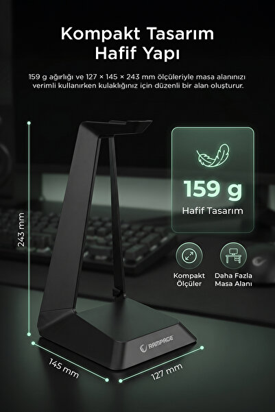 Rampage Rm-h19 Holder Kulaklık Için Stand Kulaklık Standı