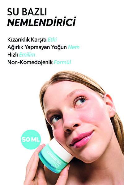 Cream Co. Su Bazlı Bariyer Güçlendirici Cloud Moisturizer Nemlendirici Yüz Kremi 50 ML Tüm Cilt Tipleri