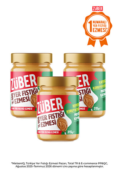 Züber %100 Yer Fıstığı Ezmesi 315g x 3 Adet