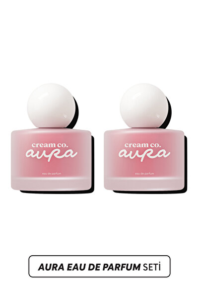 Cream Co. İkili Aura Parfüm Seti EDP 2x50 ML | Vanilyalı Pudralı Kalıcı Kokul...