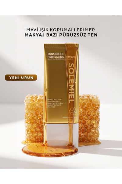 Solemiel Primer, Mavi Işık Korumalı, Makyaj Bazı, Pürüzsüz ve Aydınlık Görünü...