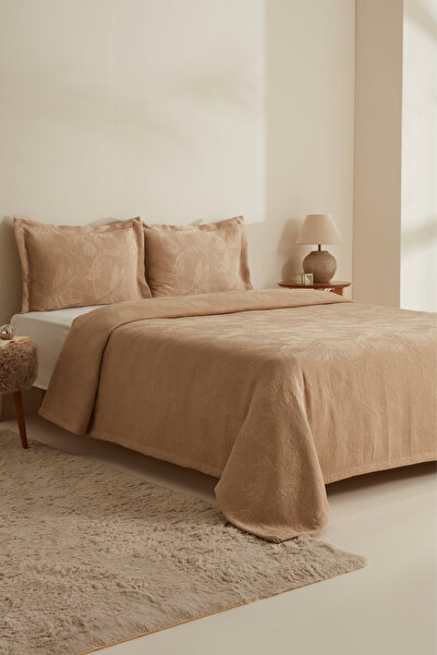 Karaca Home Olivia Double Bedspread Set Beige