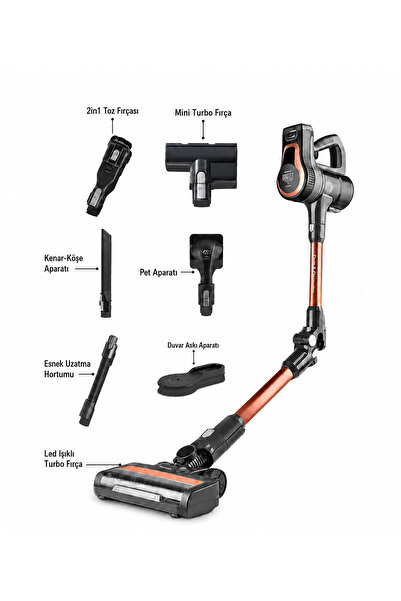 Karaca Power Up Pro Dik Süpürge Black Copper 350 W