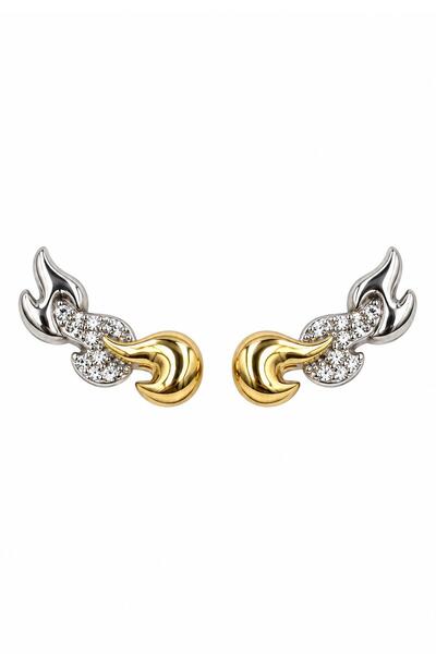 Jack Ferrero Yellow-White Color Stainless Steel Screw and Bolt Design Women's...