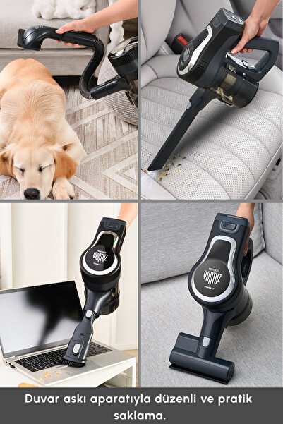 Karaca Power Up Pro Dik Süpürge Black Chrome 350 W