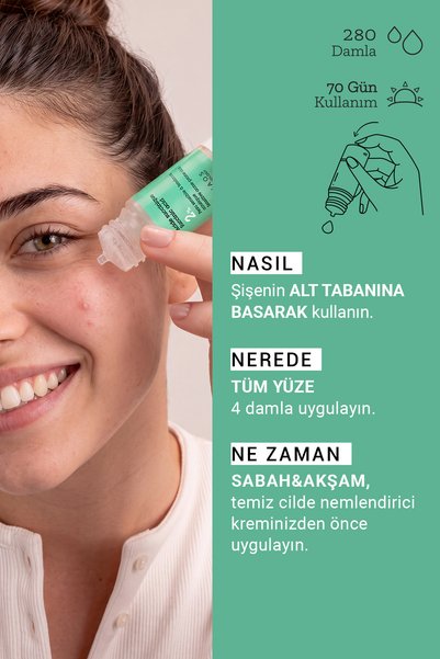 Etat Pur Pure Active Süksinik Asit %2 Hassas Ciltler için Akne ve Leke Karşıtı Konsantre Bakım Serumu 15 ML