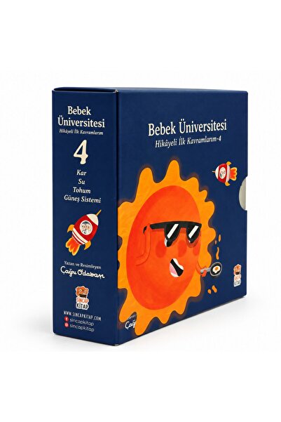 Sincap Kitap Bebek Üniversitesi 4'lü Bilim ve Doğa Seti | 0-3 Yaş Eğitici Karton Kitap