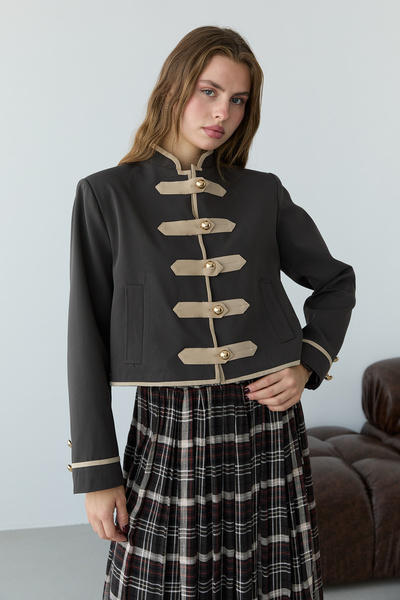 Trendyol Collection Brown Blazer Jacket Twoaw27Bc00028