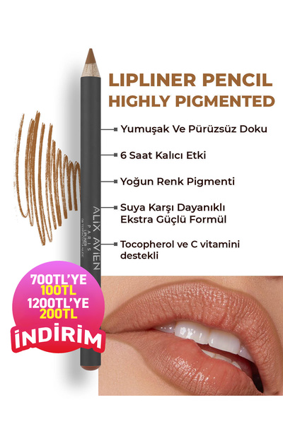 Alix Avien Uzun Süre Kalıcı Dağılma Yapmayan Nemlendirici Dudak Kalemi - Lipl...