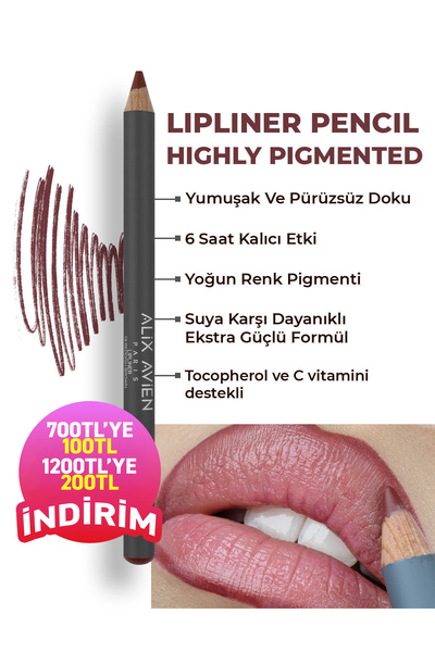 Alix Avien Uzun Süre Kalıcı Dağılma Yapmayan Nemlendirici Dudak Kalemi - Lipl...