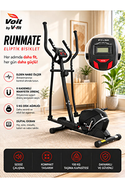 Voit V-Fit By Runmate Selesiz Manyetik Eliptik Bisiklet | Sessiz Çalışan, Eld...