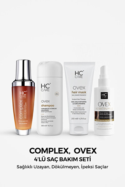 HC Care HC Complex, Ovex Şampuan, Maske, Keratin Sütü 4'lü Saç Bakım Seti