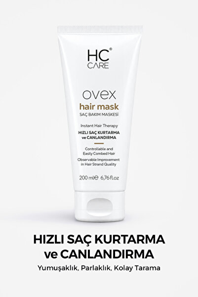 HC Care Ovex Hızlı Saç Kurtarma & Canlandırıcı Maske – Yumuşaklık ve Yoğun On...