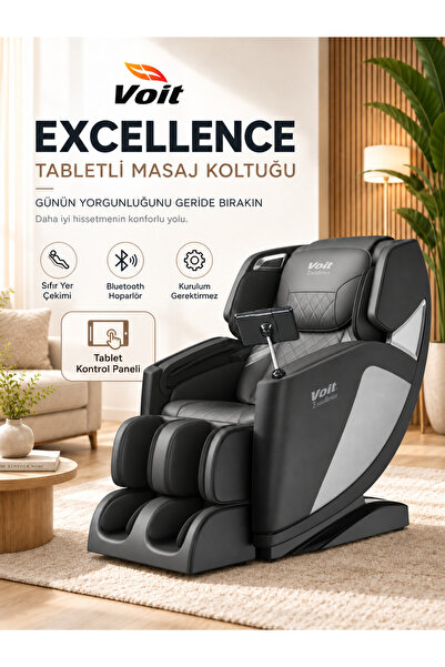 Voit Excellence Tabletli 3D Masaj Koltuğu – Bluetooth, Isıtma ve 6 Otomatik P...