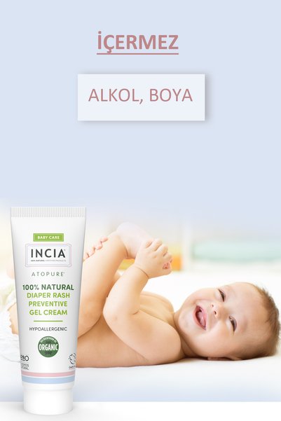 Incia ATOPURE ® %100 Doğal Pişik Önleyici Jel Krem Organik Yalancı İğde Bakım Kremi Bitkisel 60 ml