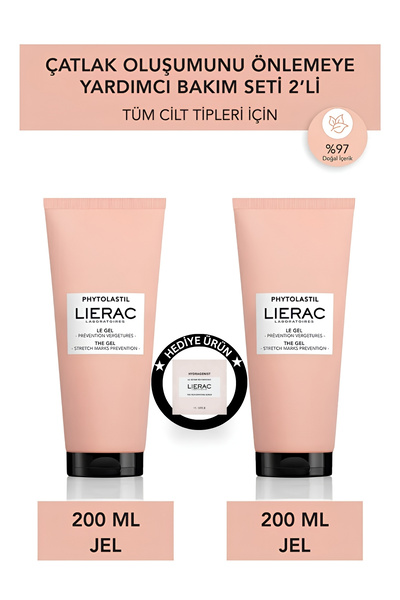 Lierac Serum Hediyeli Phytolastil Çatlak Jeli 200ml x2 – Hamilelik ve Kilo Ka...