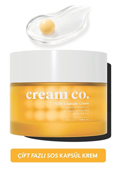 Cream Co. Leke Karşıtı Cilt Tonu Eşitleyici C Vitamini Nemlendirici Kapsül Yü...