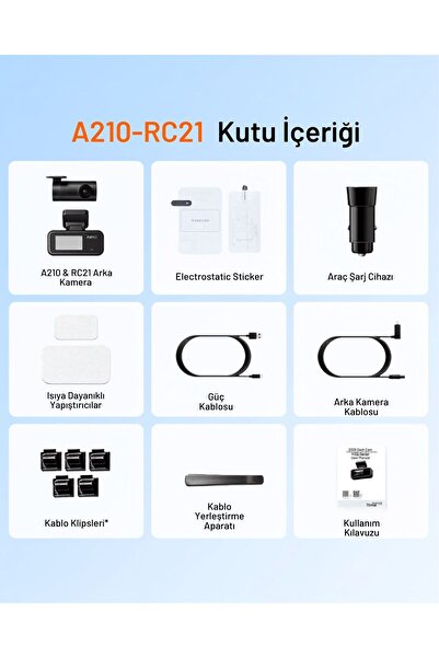 70MAİ A210 Ön Kamera + RC21 Arka Kamera