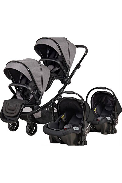 Prego İbiza Plus İkiz Travel Sistem Bebek Arabası / yeni gri
