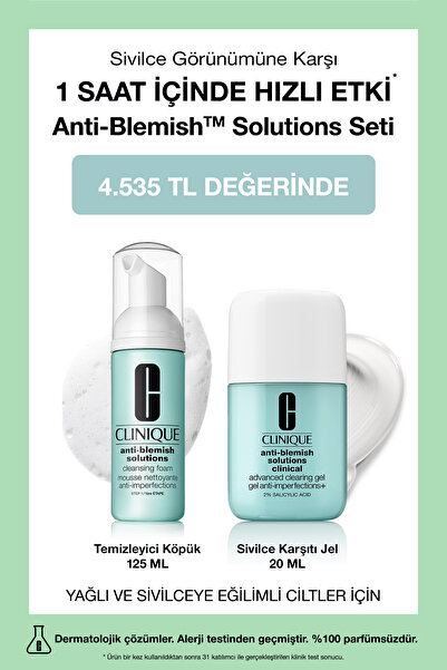 Clinique Karma Ve Yağlı Ciltler Için Anti Blemish İkilisi | Jel 20ml, Köpük 1...