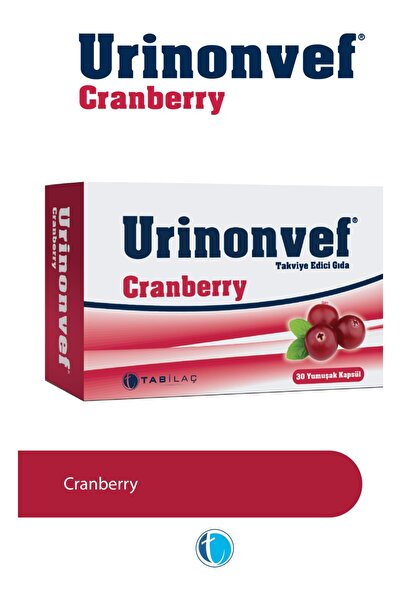 Urinonvef Cranberry 30 Yumuşak Kapsül – Büyük Meyveli Vaksiniyum İçeren Takvi...