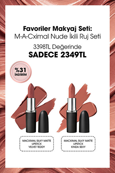 M.A.C Favoriler Makyaj Seti: Macximal Nude İkili Ruj Seti