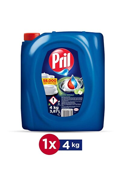 Pril Elde Yıkama Bulaşık Deterjanı Elma Kokulu 4 kg Soğuk Suda Etkili