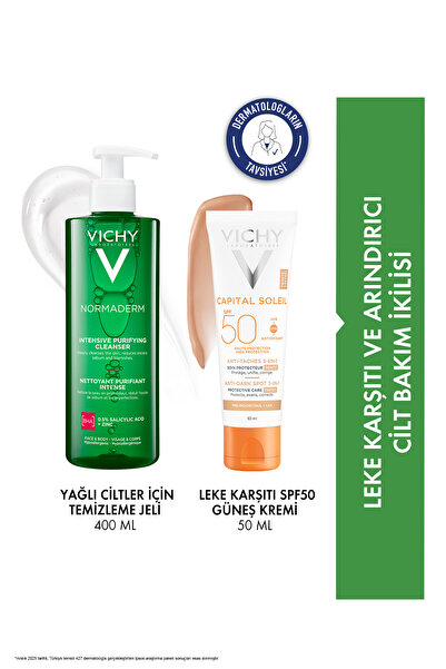 Vichy Akne ve Leke Karşıtı Cilt Bakım Seti: Yüz Temizleme ve Leke Karşıtı SPF...