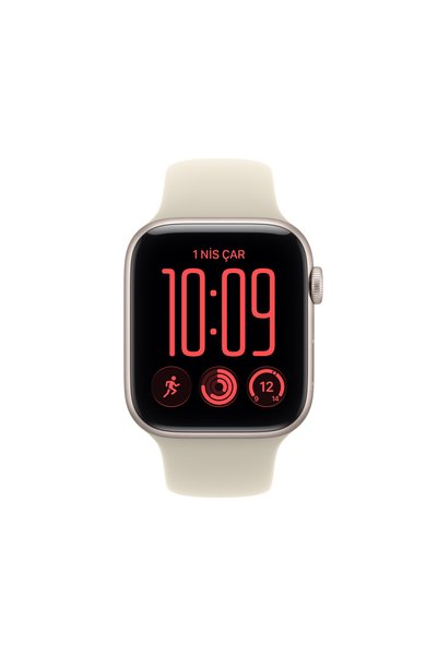 Apple Watch SE 3 GPS 40mm Yıldız Işığı Alüminyum Kasa ve Kum Beji Spor Kordon - S/M