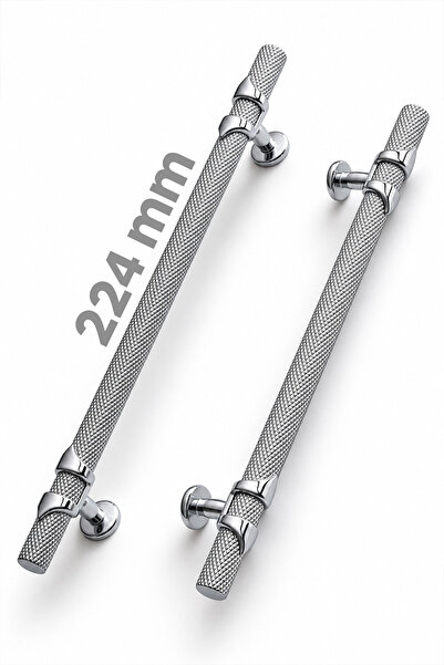 Badem10 Burç Kulp 224 Mm Krom Renk Mobilya Mutfak Çekmece Dolabı Dolap Kulpla...