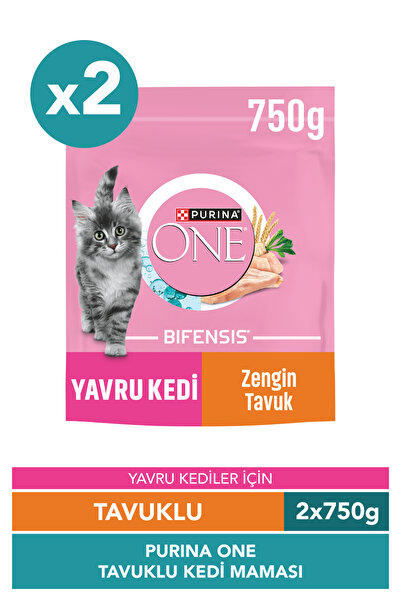 Purina One Junior Tavuklu Yavru Kedi Maması 750 g x 2 Adet