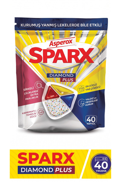 ASPEROX Sparx Diamond Plus Dishwasher Tablets 40 Pcs