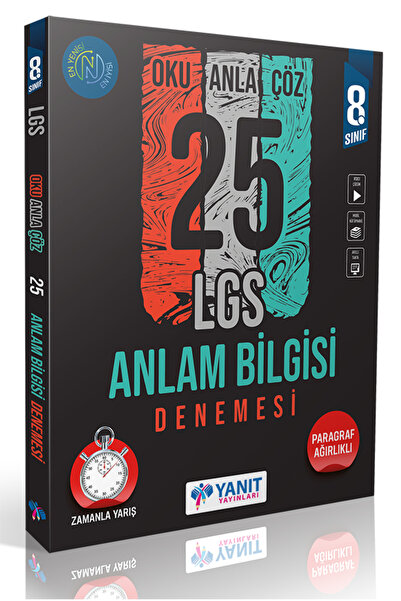 Yanıt Yayınları 8. Sınıf Oku Anla Çöz 25 LGS Anlam Bilgisi Denemesi
