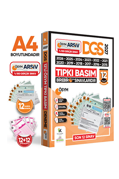 Karakutu Yayınları 2027 DGS Çıkmış Soru Tıpkı Basım ÖSYM TAM Kitapçık SAY-SÖZ...