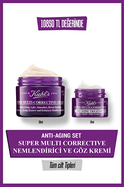 Kiehl's Super Multi-Corrective Göz Kremi ve Nemlendirici Cilt Bakım Seti