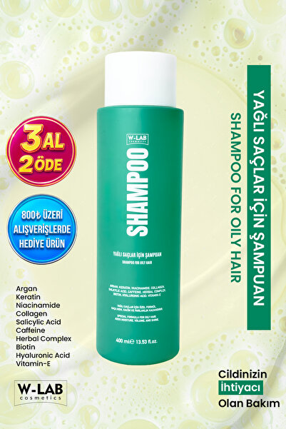 W-Lab Cosmetics Care Shampoo for Oily Hair That Deeply Cleanses and Provides ...