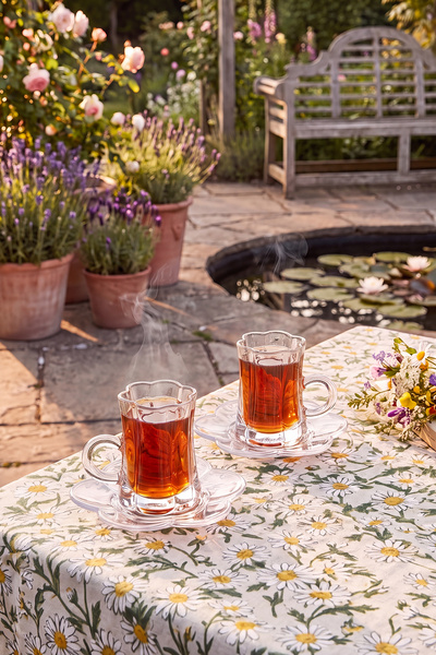 TRENDYOLMİLLA HOME Set of 2 Flower-Shaped Tea Cups with Handles Tphaw27Brd00001
