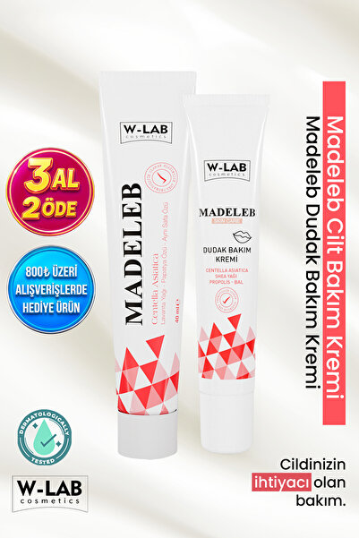 W-Lab Cosmetics Madeleb Krem 40 ml ve  Madeleb Dudak Bakım Kremi 20 ml Set