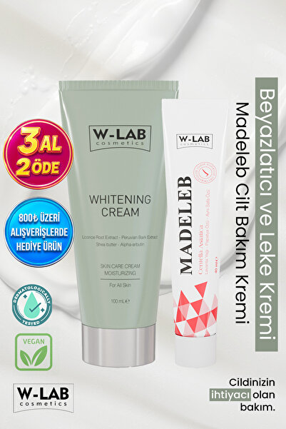 W-Lab Cosmetics Madeleb Cilt Bakım Kremi 40 ml ve Beyazlatıcı Krem 100 ml Set