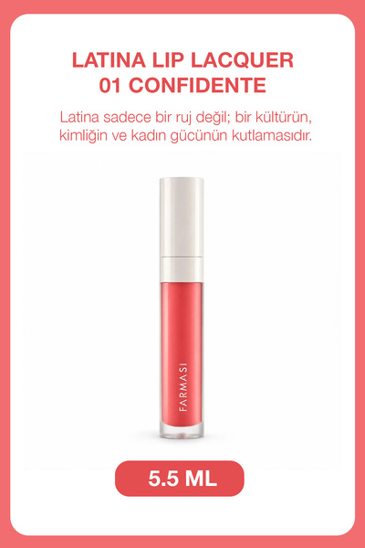 Farmasi Latina Besleyici & Kalıcı Parlak Likit Ruj | 01 Confidente