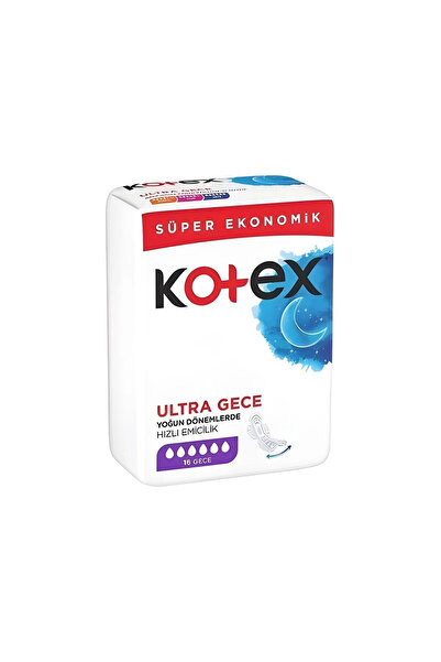 Kotex Hijyenik Ped Ultra Gece 16'lı