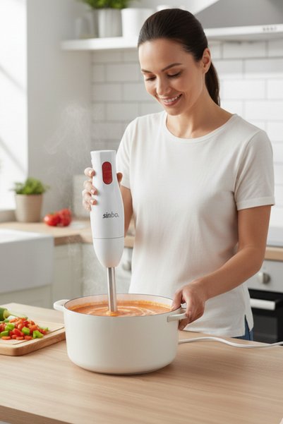 Sinbo SHB 3182 Kablolu El Blender Seti 350W Güç 600 Ml Kapasite