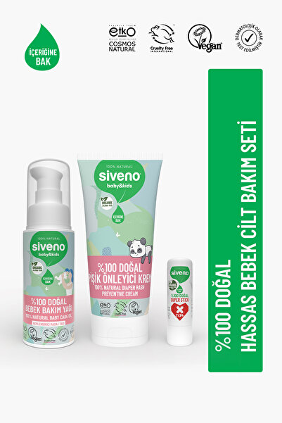 Siveno %100 Doğal Hassas Bebek Cilt Bakım Seti