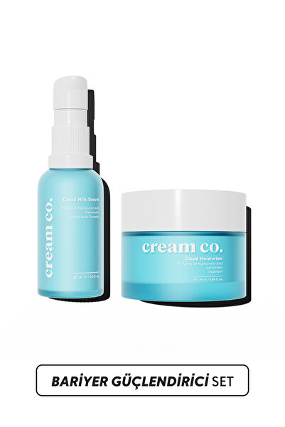 Cream Co. Su Bazlı Aydınlatıcı Nemlendirici Yüz Kremi Bariyer Güçlendirici İkili