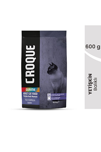 Croque Yetişkin Gurme Kuru Kedi Maması (Adult Cat) Balıklı 600GR (2710)
