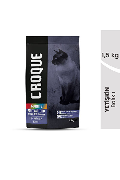 Croque Yetişkin Gurme Kuru Kedi Maması (Adult Cat) Balıklı 1,5KG