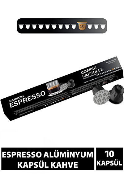Mahbuba %100 Arabica Espresso Kapsül Kahve 10'lu (Nespresso Uyumlu Alüminyum)