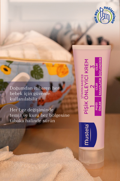 Mustela Bebek Pişik Önleyici Koruyucu Nemlendirici Doğal Kökenli Bakım Kremi 50ml