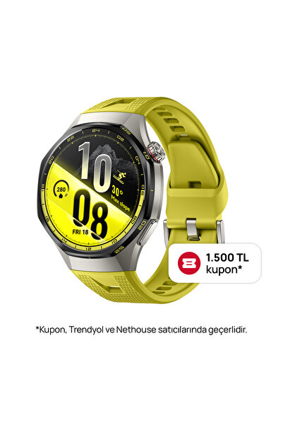 Huawei WATCH GT 7 Pro 46mm Sarı, - Titanyum Kasa, iOS ve Android Uyumlu, EKG