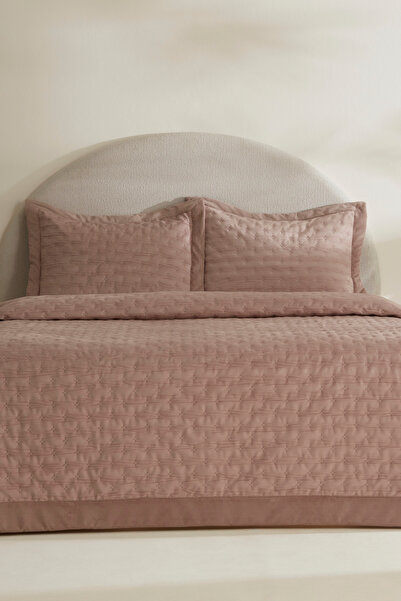 Karaca Home Gilda Double Bedspread Set Powder